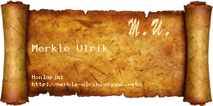 Merkle Ulrik névjegykártya